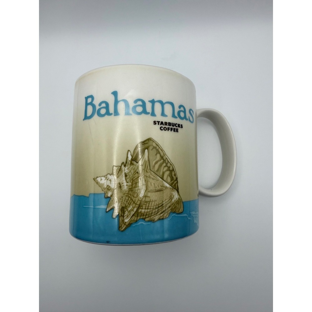 Starbucks Bahamas Coffee Mug Conch Seashell Nautical Souvenir 16oz 2017